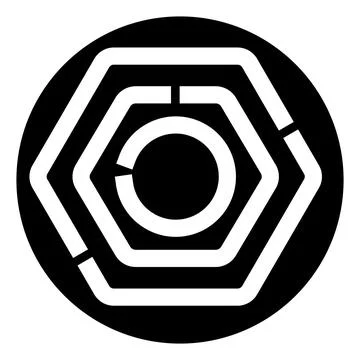 Hexagonal maze creating abstract geometric labyrinth design Stock Illustration