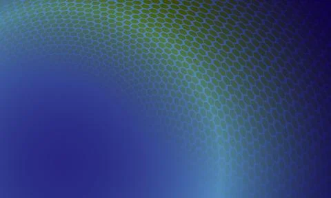 Hexagonal mesh pattern with blue green gradient background. Stock Illustration