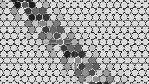 Hexagonal Mesh Ripple Background Monochrome Seamless Loop Stock Footage 341750012