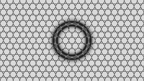 Hexagonal Mesh Ripple Background Monochrome Seamless Loop Stock Footage 341821827