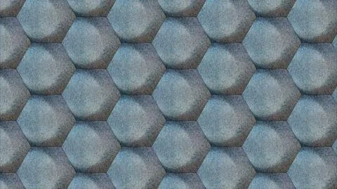 Hexagonal metal mesh surface with geometric pattern. Industrial honeycomb Stock Illustration