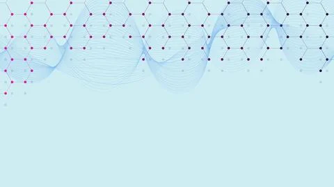 Hexagonal molecular structure background. Stock Illustration
