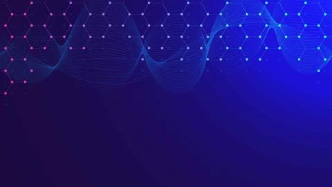 Hexagonal molecular structure background. Stock Illustration