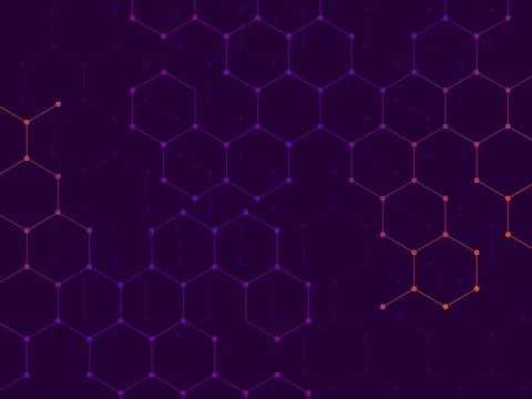 Hexagonal molecules background, molecular structure of DNA. Vector illustrati イラスト素材