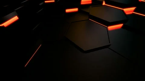 Hexagonal motion tile Stock Footage 32598911