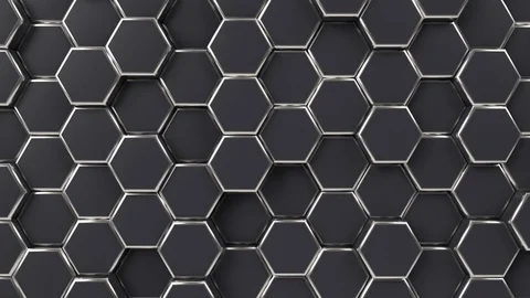Hexagonal moving looping background. Animated hexagons, honeycomb pattern. Stock Footage 121713121