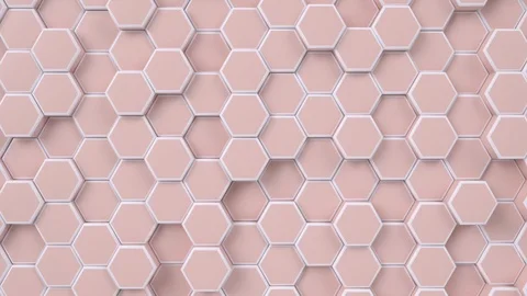 Hexagonal moving looping background. Animated hexagons, honeycomb pattern. Stock Footage 121713135