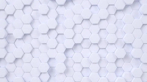 Hexagonal moving looping background. Animated hexagons, honeycomb pattern. Stock Footage 121713144