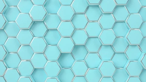 Hexagonal moving looping background. Animated hexagons, honeycomb pattern. Stock Footage 122262333