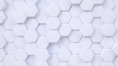 Hexagonal moving looping background. Animated hexagons, honeycomb pattern. Stock Footage 122262366