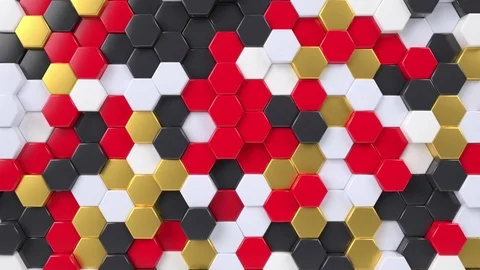 Hexagonal moving looping background. Animated hexagons, honeycomb pattern. Stock Footage 122766314