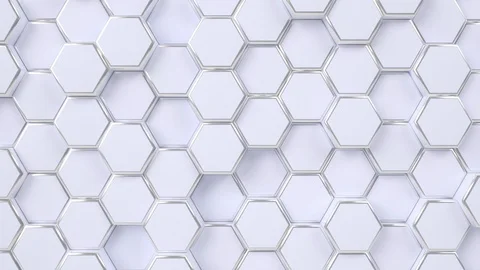 Hexagonal moving looping background. Animated hexagons, honeycomb pattern. Stock Footage 123312625