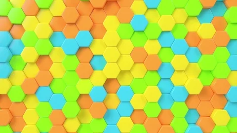 Hexagonal moving looping background. Animated hexagons, honeycomb pattern. Stock Footage 125745119