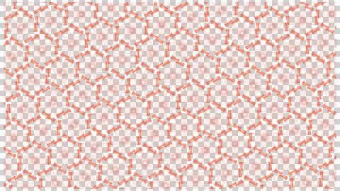 Hexagonal Network Pattern with Red Connected Nodes イラスト素材