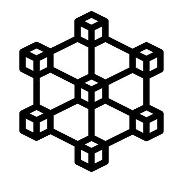 Hexagonal neural network diagram with interconnected nodes イラスト素材