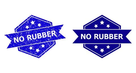 Hexagonal NO RUBBER Seal with Rubber Surface and Clean Variant Stock-Illustration