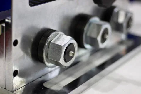 Hexagonal Nut in jig plate Stock Photos