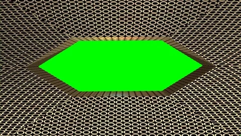 Hexagonal opening and closing of metal grid. Stock Footage 114065095