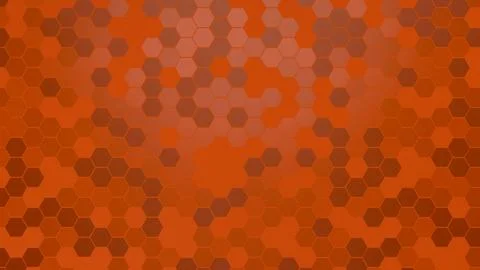 Hexagonal orange background seamless geometric pattern with gradient lighti.. Illustrazione stock