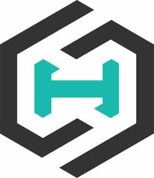 Hexagonal outside letter H logo design Stock Illustration
