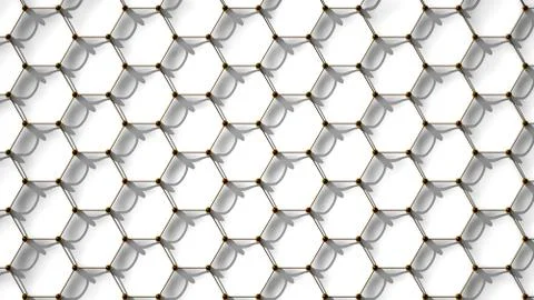 Hexagonal Pattern, 3D Rendering Stock Illustration