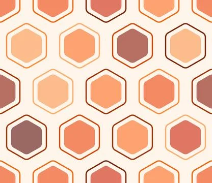Hexagonal pattern background. Rounded hexagons mosaic cells with padding an.. Stock Illustration