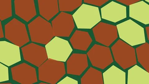 Hexagonal pattern with brown and beige colors Stock Illustration
