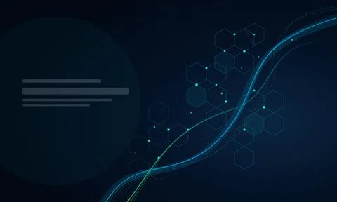 Hexagonal pattern with curved lines and gradient background Stock Photos