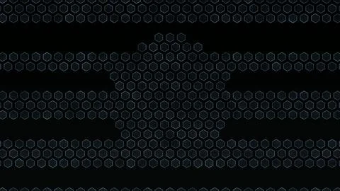 Hexagonal pattern on a dark background with a central shape イラスト素材