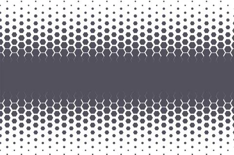 Hexagonal pattern. Geometric hexagon halftone abstract background. Vector Illustrazione stock