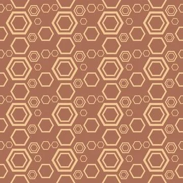 Hexagonal Pattern with Golden Accents Illustrazione stock