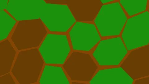 Hexagonal pattern with green and brown colors Illustrazione stock
