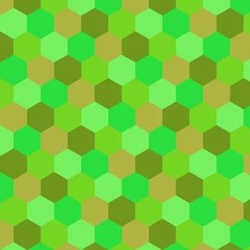 Hexagonal pattern with green and brown color scheme Stock Illustration