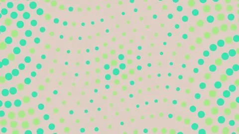 Hexagonal pattern with green and light dots on seamless background Stock Illustration