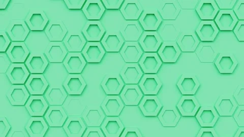Hexagonal pattern with honeycomb shapes, moving hexagons 3d background Stock Footage 163617109