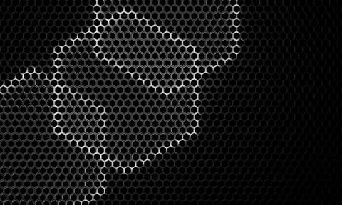 Hexagonal pattern with iron structure - Illustration Stock Illustration