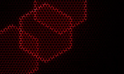 Hexagonal pattern with iron structure - Illustration Stock Illustration