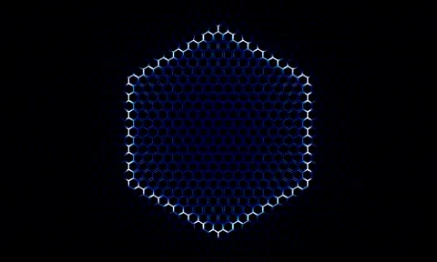 Hexagonal pattern with iron structure - Illustration 스톡 일러스트