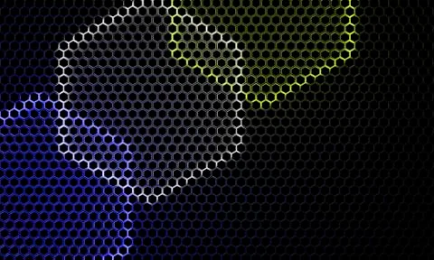 Hexagonal pattern with iron structure - Illustration Stock Illustration