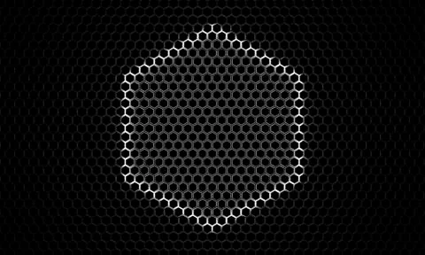 Hexagonal pattern with iron structure - Illustration Stock Illustration