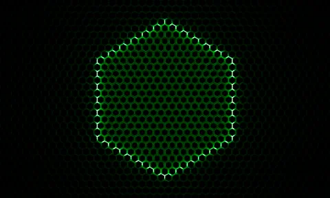 Hexagonal pattern with iron structure - Illustration Stock Illustration