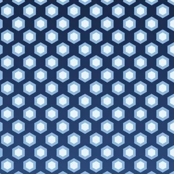 Hexagonal pattern with light blue and dark purple gradient background Illustration