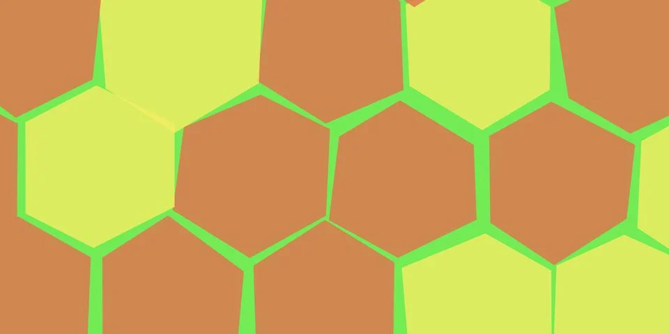 Hexagonal pattern with orange and yellow gradient 스톡 일러스트