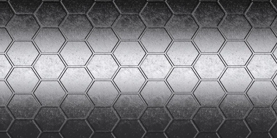 Hexagonal pattern in technical structure - Illustration Stock-Illustration