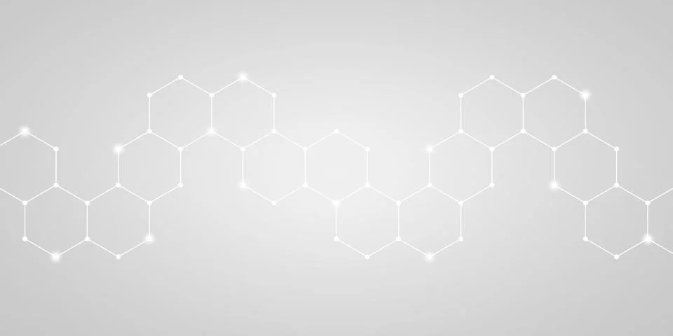 Hexagonal pattern with technical structure - Illustration Stock Illustration