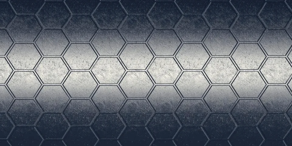 Hexagonal pattern in technical structure - Illustration Stock Illustration