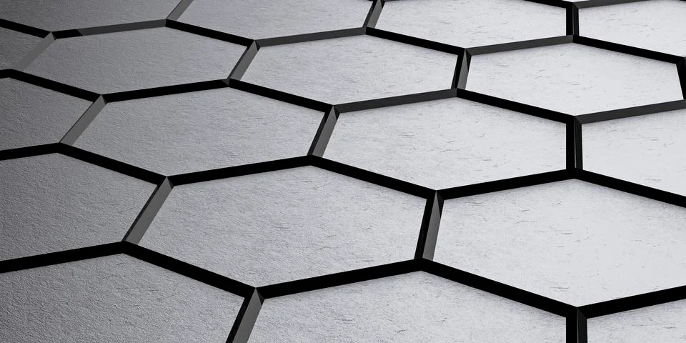 Hexagonal pattern in technical structure - Illustration Stock Illustration