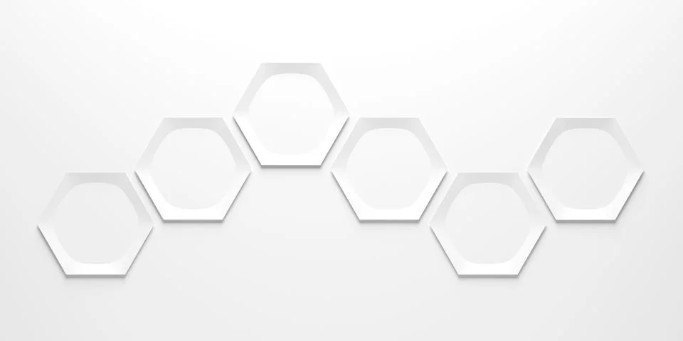 Hexagonal pattern with technical structure - Illustration 스톡 일러스트