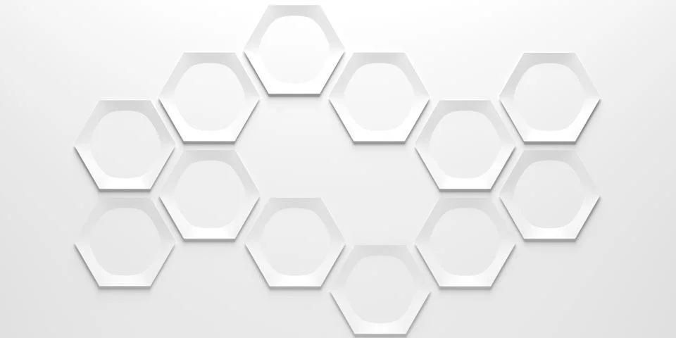 Hexagonal pattern with technical structure - Illustration Stock Illustration