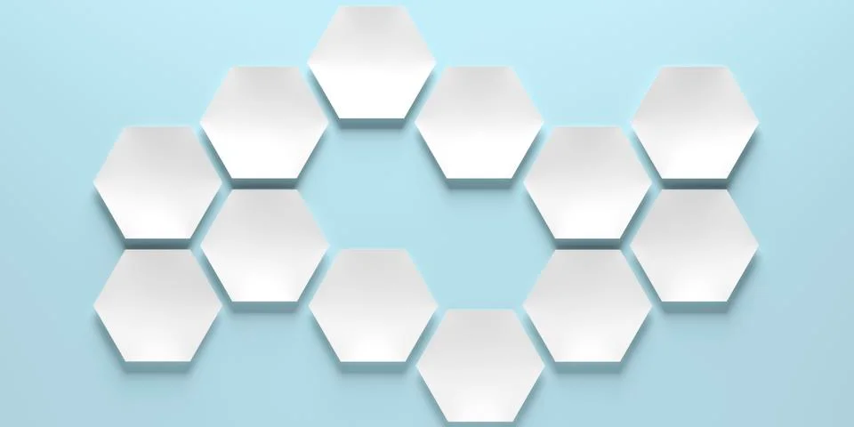 Hexagonal pattern with technical structure - Illustration Stock Illustration